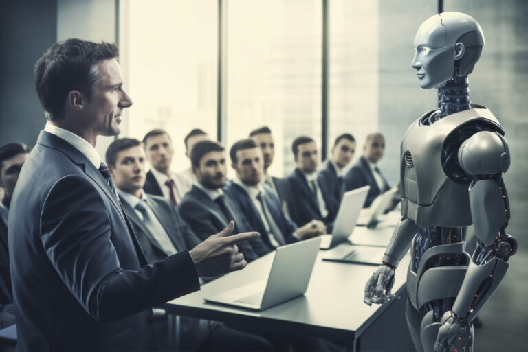 people-listening-ai-robot-coworkers